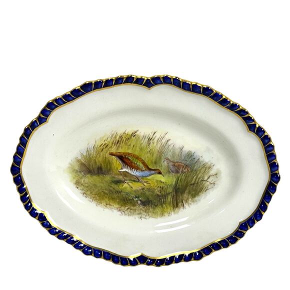 Antique Royal Worcester 1898 George Johnson Hand Painted Game Bird China-17 Pcs - Picture 6 of 16